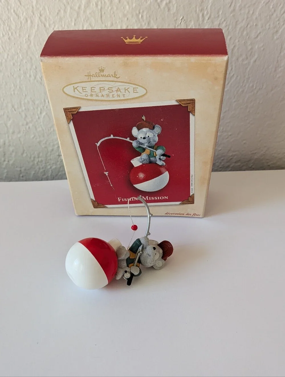Hallmark Keepsake Christmas Ornament Fishin' Mission Mouse Vintage 2002